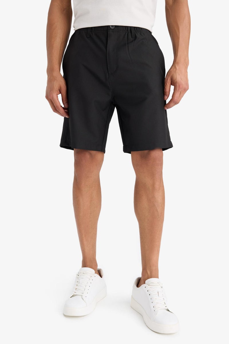DeFacto Black Man Standard Fit Woven Short Leg Shorts Casual - Image 4